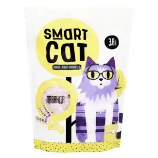 Купить smart cat силикагелевый наполнитель для кошек с ароматом лаванды
