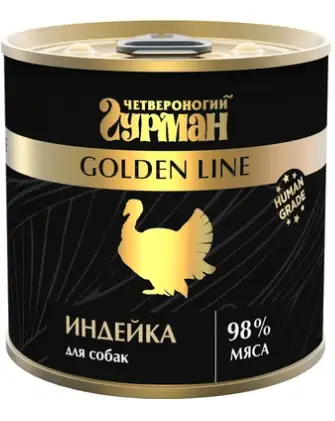 Купить Четвероногий гурман golden line консервы для взрослых собак Индейка в желе
