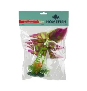 HOMEFISH Антуриум растение для аквариума пластиковое с грузом