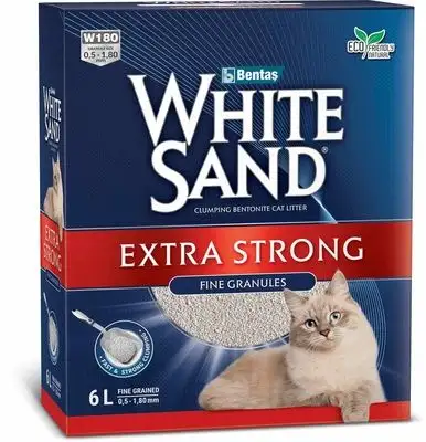 Купить white sand наполнитель для кошек комкующийся "Экстра", без запаха, коробка