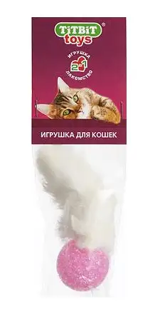 Купить titbit игрушка для кошек хвост кроличий