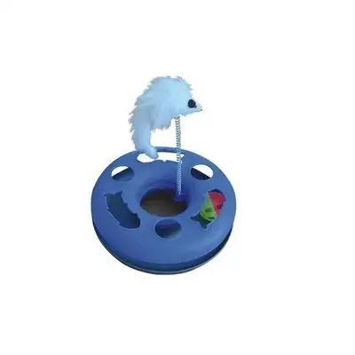 Купить homecat игрушка для кошек Трэк, с мячиком и мышкой на пружине