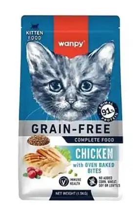 Купить wanpy cat сухой корм для котят с курицей