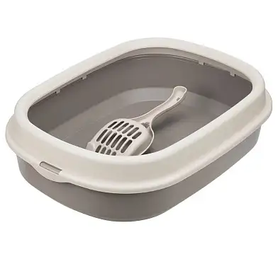 Лоток для кошек ЛЯ-МУРР с низким бортом + подарок (совок) капучино