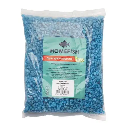 Купить homefish грунт для аквариума голубой