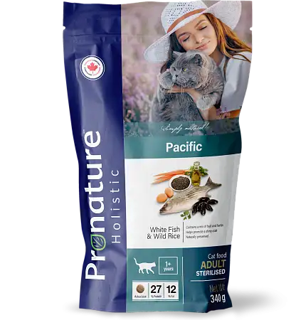 Купить pronature holistic pacific сухой корм для стерилизованных кошек, океаническая белая рыба и рис