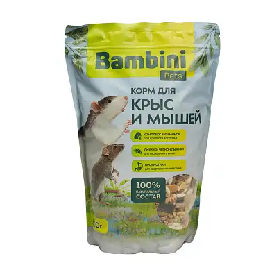 Bambini Pets Сухой корм для крыс и мышей