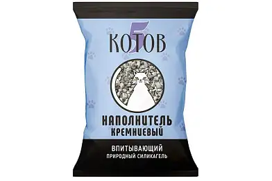 Котович наполнитель для кошек кремниевый впитывающий, голубой