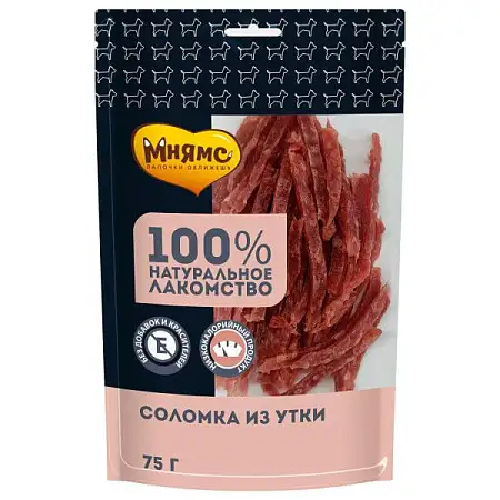 Купить Мнямс лакомство для собак Соломка из утки