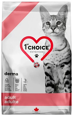 1st CHOICE GF DERMA Сухой корм для взрослых кошек с гиперчувствительной кожей (с лососем)