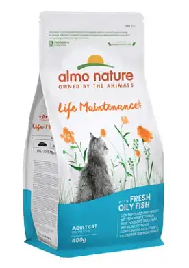 Almo Nature HOLISTIC Сухой корм для взрослых кошек со свежей морской рыбой и коричневым рисом, Life Maintenance, Fresh Sea Fish