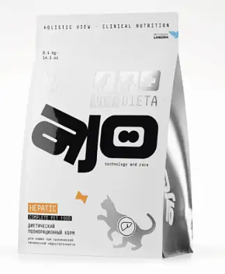 AJO Vet Dieta Hepatic Сухой корм для кошек при хронической печеночной недостаточности