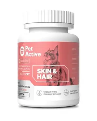 BioPetActive Skin&Hair мультивитаминный комплекс для кошек для поддержания здоровой кожи и шерсти