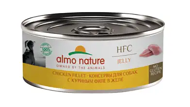 Almo Nature (HFC, Jelly, Chicken Fillet) консервы для собак и щенков с куриным филе в желе