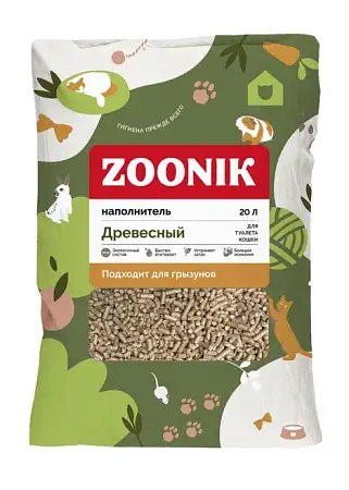Купить Зооник древесный наполнитель для кошек