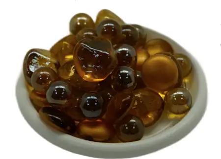 Купить Тритон Грунт стеклянный, плоский золотой, янтарный мелкий