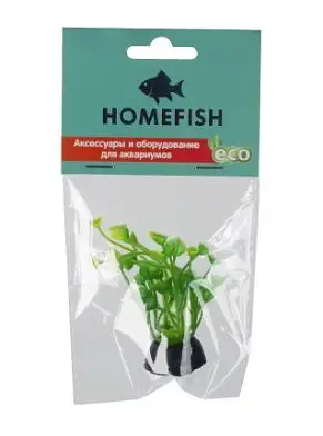 HOMEFISH Аурибус огрис растение для аквариума пластиковое с грузом