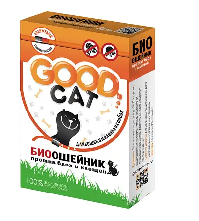 Купить good cat антипаразитный биоошейник для кошек оранжевый