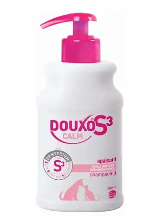 Купить douxo calm s3 успокаивающий шампунь для собак и кошек с зудящей и чувствительной кожей