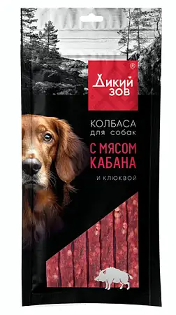 Купить titbit Дикий зов лакомство для взрослых собак колбаса с мясом кабана и клюквой