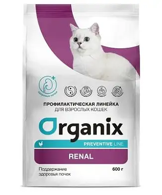 Organix Preventive Line Renal сухой корм для кошек "Поддержание здоровья почек"