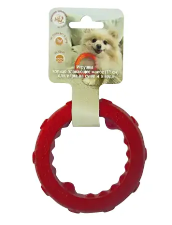 Купить Зооник Игрушка для собак Кольцо плавающее, пластикат, красная