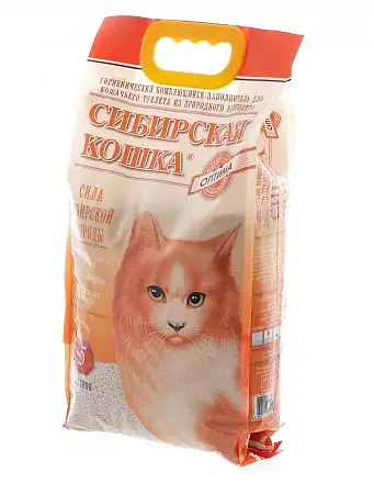 Купить Сибирская кошка наполнитель для кошек комкующийся "оптима"