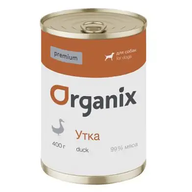 Organix премиум консервы для собак, с уткой