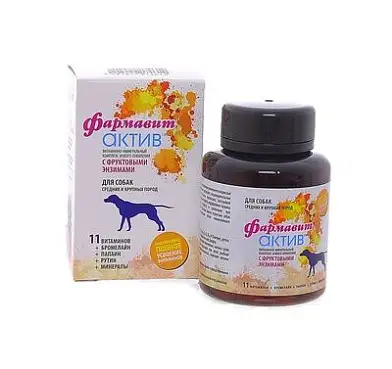 Фармакс фармавит актив мультивитаминный комплекс для собак средних и крупных пород