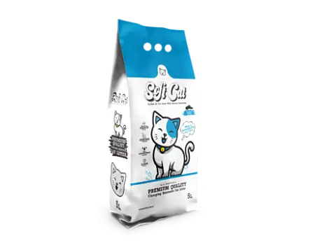 Купить soft cat Комкующийся наполнитель для кошек с активированным углем