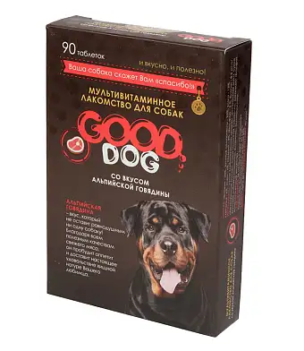 GOOD DOG мультивитаминное лакомство для собак со вкусом альпийской говядины