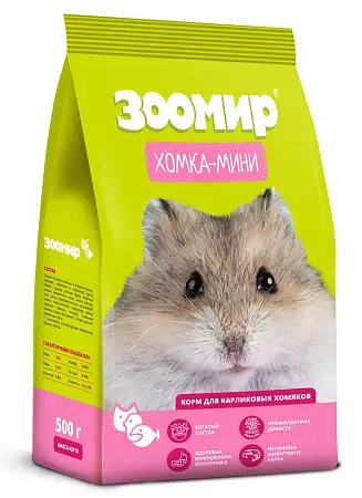 Купить ЗООМИР "Хомка-МИНИ" Сухой корм для карликовых хомяков