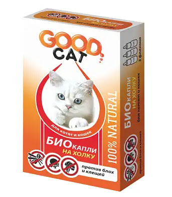 GOOD CAT БИО капли для котят и кошек от блох и клещей (1мл х 3шт.)